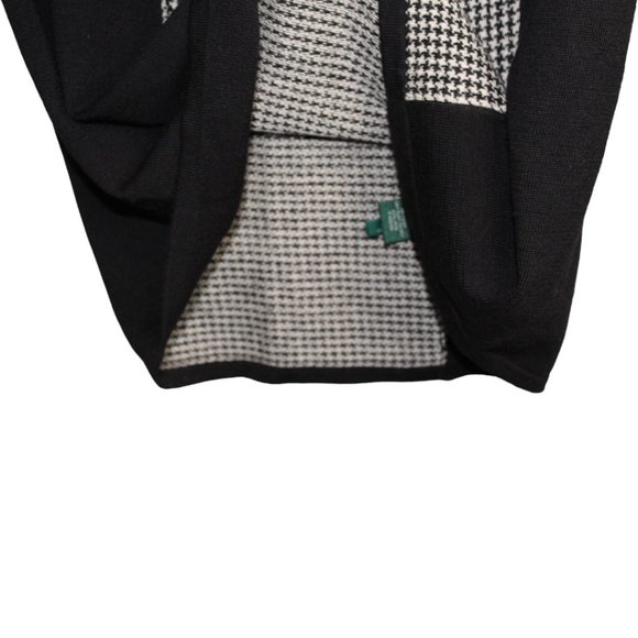 Lauren Ralph Lauren Sm Black White Sweater Dress Turtleneck Houndstooth Pullover - Picture 10 of 12